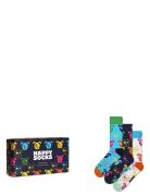 3-Pack Mixed Dog Socks Gift Set Lingerie Socks Regular Socks Navy Happy Socks