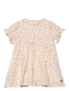 Dress Ss Aop W. Lining Dresses & Skirts Dresses Casual Dresses Short-sleeved Casual Dresses Coral Minymo