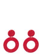 Circle Earrings No.1, Juicy Red Ørestickere Smykker Red Papu