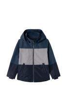 Nkmmax Jacket Blocks1 Outerwear Shell Clothing Shell Jacket Navy Name It