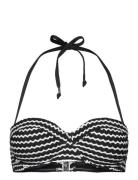 Mesh Effect Bustier Bra Swimwear Bikinis Bikini Tops Bandeau Bikinitops Black Seafolly