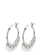 Panna Recycled Coin Hoop Earrings Accessories Jewellery Earrings Hoops Silver Pilgrim
