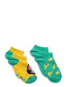 2-Pack Kids Monkey & Banana Low Socks Sokker Strømper Multi/patterned Happy Socks