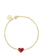 Enamel Heart Bracelet Accessories Jewellery Bracelets Chain Bracelets Gold SOPHIE By SOPHIE