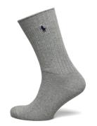 Cotton-Blend Crew Socks Underwear Socks Regular Socks Grey Polo Ralph Lauren Underwear