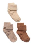 Cotton Rib Baby Socks - 3-Pack Sokker Strømper Multi/patterned Mp Denmark