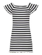 Off Shoulder Stripe Dress S/S Dresses & Skirts Dresses Casual Dresses Short-sleeved Casual Dresses Multi/patterned Tommy Hilfiger