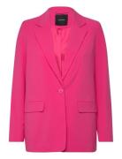 Vmcarmen Ls Loose Blazer Noos Blazers Single Breasted Blazers Pink Vero Moda