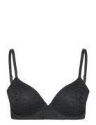 Lightly Lined Demi Lingerie Bras & Tops Full Cup Bras Black Calvin Klein