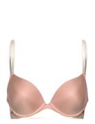 Transparent Back Pp Push Lingerie Bras & Tops Push Up Bras Pink Hunkemöller