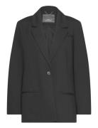 Carpeach L/S Blazer Tlr Blazers Single Breasted Blazers Black ONLY Carmakoma