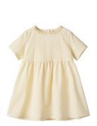 Dress S/S Elma Dresses & Skirts Dresses Casual Dresses Short-sleeved Casual Dresses Yellow Wheat