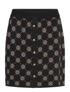 Skirt Meja Knitted Kort Nederdel Black Lindex