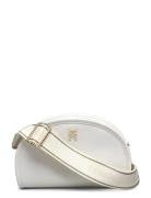 Th Monotype Half Moon Camera Bag Bags Crossbody Bags White Tommy Hilfiger
