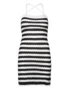 Tjw Crochet Stripe Dress Kort Kjole Black Tommy Jeans