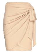 Elisea Ring Skirt Kort Nederdel Beige GUESS Jeans