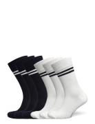 Sock Cotton 6-P, Multi 115S24 6 Pc/Pack Underwear Socks Regular Socks White TOPECO