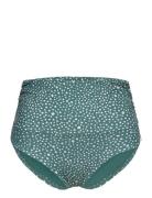 Ditsy Dots Chara Bottom Swimwear Bikinis Bikini Bottoms High Waist Bikinis Green Panos Emporio