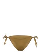 Strappy Bikini Briefs Swimwear Bikinis Bikini Bottoms Side-tie Bikinis Khaki Green Understatement Underwear