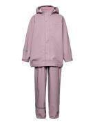 Basic Rainwear Suit -Solid Outerwear Rainwear Rainwear Sets Pink CeLaVi