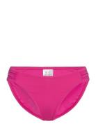 S.collective High Leg Ruched Side Pant Swimwear Bikinis Bikini Bottoms Bikini Briefs Pink Seafolly