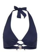 Daphne Solid Top Swimwear Bikinis Bikini Tops Triangle Bikinitops Navy Panos Emporio