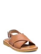 Sandals - Flat - Open Toe - Op Shoes Summer Shoes Sandals Brown ANGULUS