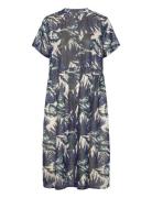 Aliyall Midi Dress Ss Knælang Kjole Blue Lollys Laundry