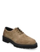 Lightweight Nsb - Grained Leather Shoes Business Laced Shoes Beige S.T. VALENTIN