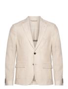Bs Pollino Classic Fit Blazer Suits & Blazers Blazers Single Breasted Blazers Beige Bruun & Stengade