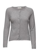 Rwlaica Ls O-Neck Raglan Cardigan Tops Knitwear Cardigans Grey Rosemunde