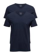 Mens Knit 2Pack Tsh Tops T-Kortærmet Skjorte Navy Emporio Armani