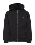 Classic Zip Hoodie Tops Sweatshirts & Hoodies Hoodies Black Lyle & Scott Junior