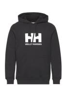 Hh Logo Hoodie Sport Sweatshirts & Hoodies Hoodies Black Helly Hansen