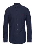 Slim Fit Garment-Dyed Oxford Shirt Tops Shirts Casual Navy Polo Ralph Lauren