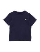 Ola Kids T-Shirt Gots Tops T-Kortærmet Skjorte Blue Wood Wood