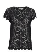 T-Shirt Ss Tops T-shirts & Tops Short-sleeved Black Rosemunde