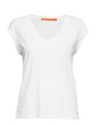 Cc Heart Basic V-Neck T-Shirt Tops T-shirts & Tops Short-sleeved White Coster Copenhagen