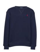 Fleece Sweatshirt Tops Sweatshirts & Hoodies Sweatshirts Blue Ralph Lauren Kids