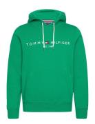 Tommy Logo Hoody Tops Sweatshirts & Hoodies Hoodies Green Tommy Hilfiger