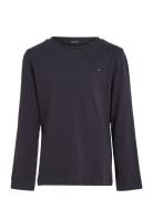 Boys Basic Cn Knit L/S Tops T-shirts Long-sleeved T-Skjorte Navy Tommy Hilfiger