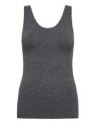 Decoy Top W/Wide Straps Tops T-shirts & Tops Sleeveless Grey Decoy