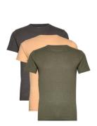 3 Pack T-Shirts Tops T-Kortærmet Skjorte Multi/patterned Denim Project
