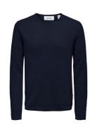 Onspanter Reg 12 Struc Crew Knit Noos Tops Knitwear Round Necks Navy ONLY & SONS