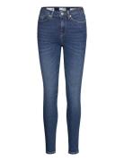 Slfsophia Mw Skinny Dark Blu Jean U Noos Bottoms Jeans Skinny Blue Selected Femme