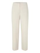 Evie Classic Trousers Bottoms Trousers Straight Leg Cream Second Female