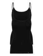 Women's Bamboo Strap Top 2-Pack Sport T-shirts & Tops Sleeveless Black Danish Endurance