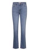 Pzemma Hw Jeans Medium Straight Leg Bottoms Jeans Straight-regular Blue Pulz Jeans