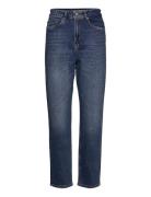 34 The Mom 107 Xhigh Straight Y Bottoms Jeans Straight-regular Blue My Essential Wardrobe