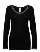 Juliana T-Shirt Long Sleeve Wool Tops T-shirts & Tops Long-sleeved Black Femilet